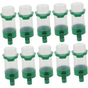 FONDOTIN 10pcs Bird Waterer Water Tubes Parakeet Feeder Automatic Parrot Waterer Pigeon Self Drinker Bird Self Drinker Chicken Water Feeder Rabbit Glass of Water Drinking Fountain Plastic