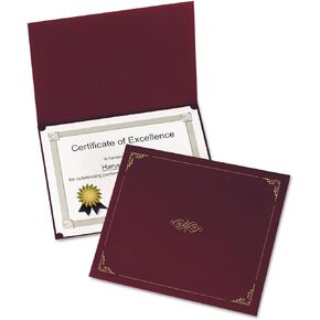 Oxford Certificate Holders, Burgundy, Letter Size, 5 Per Pack (29900585BGD)