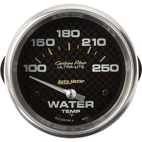AUTO METER 4837 Carbon Fiber Electric Water Temperature Gauge , 2 5/8"