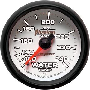 Auto Meter 7532 Phantom II 2-1/16" 120-240 Degree F Mechanical Water Temperature Gauge
