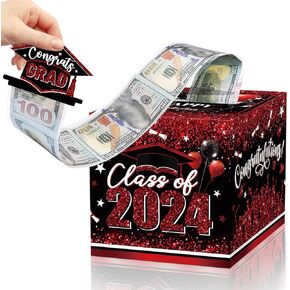 16th Birthday Money Pull Box, Back in 2008 Money Gift Boxes for Cash, Sweet 16 Birthday Gifts for Girls, Black Pink Happy Birthday Money Box, 16th Birthday Decorations Money Gift Ideas