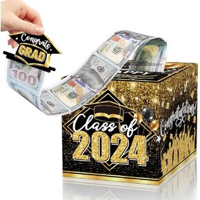 16th Birthday Money Pull Box, Back in 2008 Money Gift Boxes for Cash, Sweet 16 Birthday Gifts for Girls, Black Pink Happy Birthday Money Box, 16th Birthday Decorations Money Gift Ideas