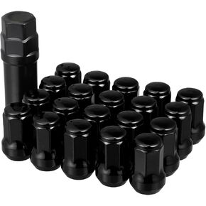 ACROPIX M12 x 1.5 Car Lug Nuts Cone Seat Closed End Bulge Acorn Hex Wheel Nut with Socket Key Gold Tone - Pack of 20 in Kuwait