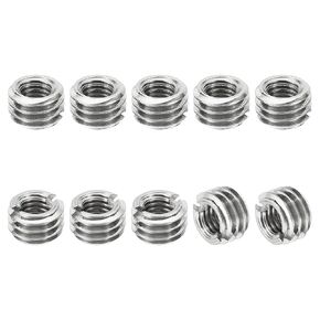 PATIKIL Thread Adapters Sleeve Reducing Nut, 10 Pcs M8*1.25 Male to M5*0.8 Female Repairing Insert Nut Screw Reducer Conversion Stainless Steel Fastener 10mm