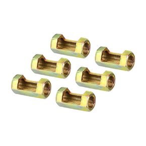 PATIKIL 1/2-18 Hex Coupling Nut, 10 Pack Female Thread Connector 30mm Hexagonal Sleeve Nut Rod Bar Stud Tube Joint Hardware for Lamp Repair DIY
