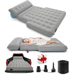 Epltion Self Inflating Truck Bed Air Mattress for 5.5-6.5 Ft with Built-in Pump- Adjustable Air Mattress Portable for Home,Tent,Camping & Guests, Travel,Gifts- Full Size Truck- 800lb Weight Capacity