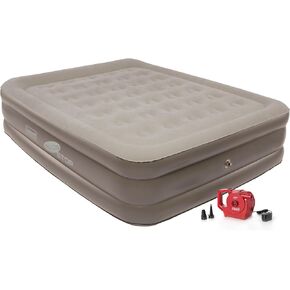Coleman SupportRest Double-High 18" Queen Air Mattress | Indoor and Outdoor Raised Airbed with 120V Rechargeable Air Pump | Blow Up Air Mattress for Camping