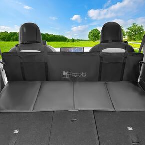 Kikosawa Non-Inflatable Folding Mattress for Tesla Model Y/3 Car Travel Rear Seat Mattress Extension Plate Camping Mattress Back Seat Increase Travel Trunk Space Sleeping Head Protection