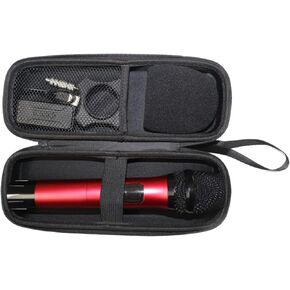 Wireless Microphone Case for 1, Hard Carrying Travel Case for Bietrun WXM04 Handheld Dynamic Microphone Wireless Mic Case with EVA Hard Shell Exterior Compatible with 9.8" x2" Wireless Mic-Case Only