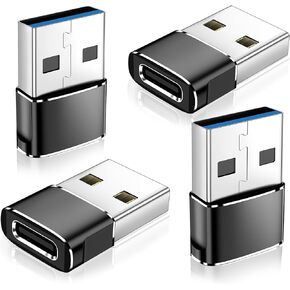 4 Pack USB to USB C Adapter OTG,Type C Female to A Male Charger Converter for Apple Watch Ultra 8 7,iPhone 15 14 13 12 Pro Max,Airpods,iPad 9 10 Air 5 Mini 6,Car,Samsung S23 S24,Parallel Cables