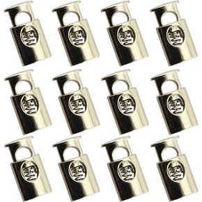 12pcs Zinc Alloy Toggle Spring Stop Single Hole String Cord Locks Gun Black