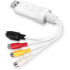 External USB Video Capture Card - August VGB300 - Transfer VHS Home Videos to Mac OS and PC Windows - S-Video and Composite in