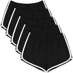 URATOT 5 Packs Soft Comfy Booty Cotton Workout Pants Breathable Lounge Dolphin Shorts Cycling Hiking Pants for Women