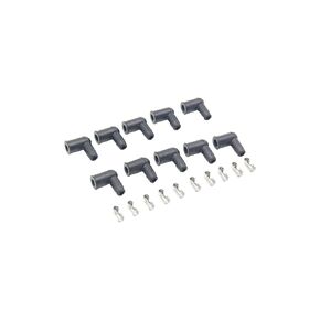 High Performance 90 Degree Spark Plug Boot Kit - HEI Distributor and Coil Boot Ignition Wire Set (8-Pack)