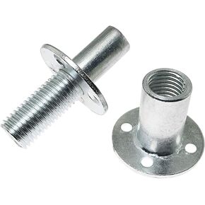 TAODAN 304 Stainless Steel Tee Nut Brad Hole Screw-in T-Nut Bedpost Connector Furniture Hardware Fittings M20