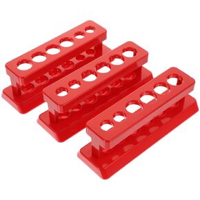 Hemobllo Test Tube Holder, Plastic Test Tube Rack, Detachable Drying Rack, Multi- Size 6 Way Test Tube Holder Rack (Random Color,) Test Vials Rack Wire Storage Glass