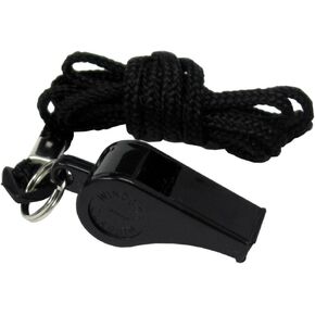 D.T. Systems Super-Pro Black Dog Training Whistle and Black Nylon Lanyard (80034)