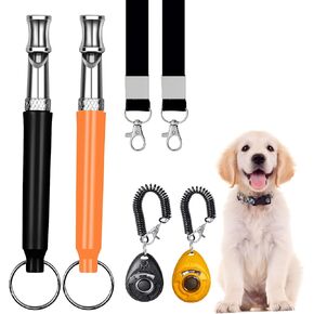 6 قطع من صفارة الكلاب بالموجات فوق الصوتية، صفارة كلب صامتة بالموجات فوق الصوتية مع حبل احترافي لاستدعاء الكلاب وإيقاف نباح الكلاب، صفارة تدريب للكلاب، مع حبل أسود وجهاز نقر (أسود + برتقالي) in Kuwait