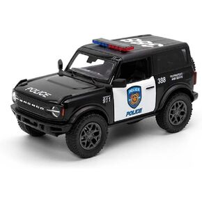 KiNSMART 2022 Ford Bronco SUV Police Edition 5 Inch 1:34 Scale Die Cast Metal Model Toy Car