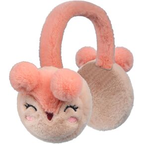 JIAHG Boys Girls Cute Cartoon Football Winter Warm Earmuffs Soft Faux Fur Ear Warmers Kids Outdoor Thermal Plush Ear Muffs