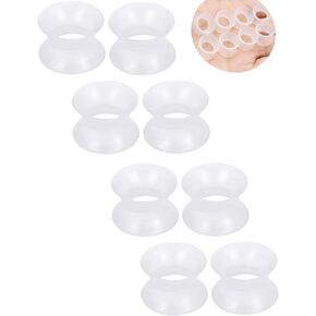 Pexveiuu 10G 8G 6G 4G 2G 0G 00G 12mm 14mm 16mm 18mm 20mm Thin Clear Silicone Gauges Tunnels Plugs Earrings for Ear Double Flared Rubber Gauges Tunnels Flexible Tunnel Ear Tunnel Earrings Women Men