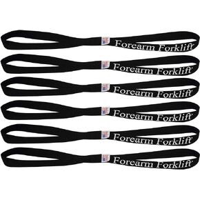 Forearm Forklift FFLH246 LoopHolz Soft Loop Straps for Motorcycles, UTV's, Quads, Generators and Other Equipment for Lengthening Tie-Downs and Bungee Cords, 24-Inch, Pack of 6, Black