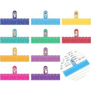 Honoson 100 Pcs Finger Spacer Handwriting Tool Writing Spacers for Kids Colorful Astronaut Dyslexia Spacers for Kids Handwriting Pencil Spacer for Kindergarten Classroom School Office, 10 Styles