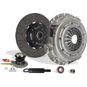 Clutch And Slave Kit Compatible With Silverado 1500 Sierra 1500 Base SL LS LT SLT SLE WT 1999-2002 4.3L V6 GAS OHV Naturally Aspirated (OD: 11; Spline: 1-1/8; Teeth: 10T; VIN: W, MFI; 04-090S)