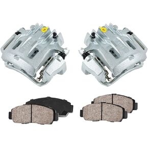 Callahan CCK11412 [2] REAR Premium Loaded OE Caliper Assembly Set + Quiet Low Dust Ceramic Brake Pads