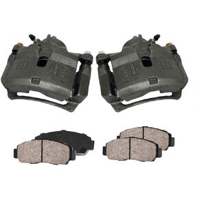 Callahan CCK11008 [2] مجموعة مجموعة فرجار OE المحملة من الأمام + وسادات فرامل سيراميك هادئة منخفضة الغبار