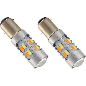 BlyilyB 2-Pack 1157 BAY15D 5730 20 SMD كهرماني/أبيض 6000-6500K مفاتيح إشارات الانعطاف LED 3.8 وات 12 فولت فائقة السطوع 1000 لومن مصباح ضوء الفرامل in Kuwait