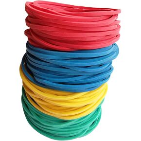 400pcs 38mm(1.5inch) JOYLOYAL Multi-Color Rubber Bands Stretchable Elastic Bands Sturdy Rubber Bands for School Home and Office Use Stationery Supplies