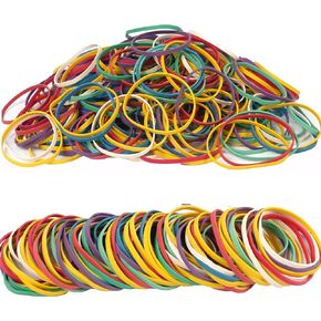 AIWOQI Rubber Bands 250pcs size #33 rubber band size 33 colors Elastic Band rubber Bands Blue green purple yellow white red for Office School Home Strong Loop Office Supplies
