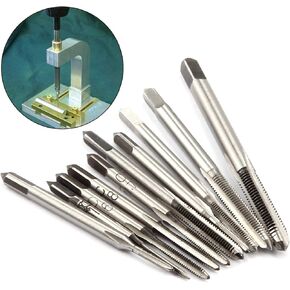 10 Pcs Micro Taps Metric Straight Flute Hand Tap Sets, High Speed Steel Machine Tap Sets for Clocks and Watches Tapping By STARVAST Size M1-M3.5 in Kuwait