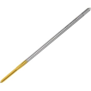uxcell Metric Thread Tap M5 x 0.8 H2 100mm Extra Long Titanium Coated High Speed Steel 6542 Straight Flute Screw Thread Milling Machine Taps Threading Tapping Repair Tool
