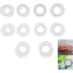 10pieces Pack Ring Silicone Mold for Resin Epoxy, Unique Jewelry Making, Resin Casting Mould