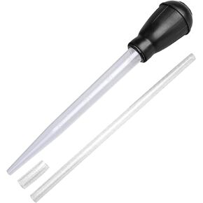 IAFVKAI Aquarium Multifunction Dropper Pipette Manual Cleaner Water Changer Cleaning Tool Siphon Dropper Remover 30ml Coral Feeder Waste Cleaner for Fish Tank Aquarium Clean Tool, Black