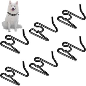 طوق الكلب وصلات إضافية 6 حزم من الفولاذ المطلي بالكروم وصلات طوق تدريب الكلاب بدون سحب وصلات إضافية سوداء طوق مسنن للكلاب 2.25/2.5 مم طوق قرصة من الفولاذ المقاوم للصدأ، 2.25 مم in Kuwait