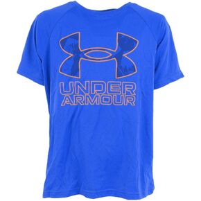 Under Armour Boys' Tech Big Logo Short Sleeve T Shirt, (406) Photon Blue / / Atomic, Youth Medium