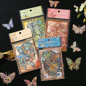 Dizdkizd Glitter Holographic Stickers, Europe Stained Glass Window Theme, Transparent and Waterproof, 60 Pieces Aesthetic Art Stickers Large for Scrapbooking, Card Making, Bible Journal, Craft Project in Kuwait