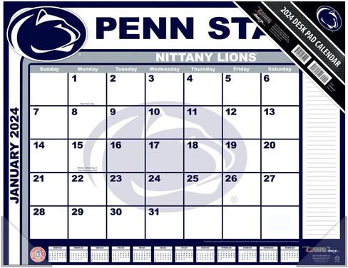 Turner Sports Penn State Nittany Lions 2024 22X17 Desk Calendar (24998061487) in Saudi Arabia