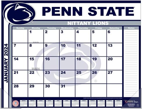 Turner Sports Penn State Nittany Lions 2024 22X17 Desk Calendar (24998061487) in Saudi Arabia