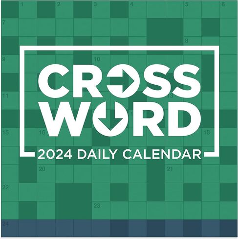 TF PUBLISHING 2024 Crossword Puzzles Daily Desktop Calendar | Home and Office Organization | Over 300 Full-Color Easy Tear-Off Pages | Attached Fold-Out Cardboard Easel for Desks | 5.25" x 5.25" in Kuwait