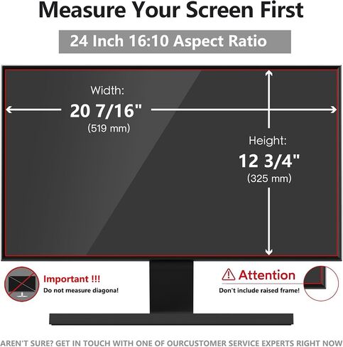 23 Inch Computer Privacy Screen Shield 2 Pack for 16:9 Widescreen Desktop | Anti-Glare Blue Light Privacy Filter; Anti Spy Privacy Screen Protector Film in Saudi Arabia