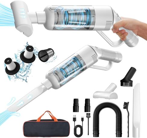 Cordless Handheld Car Vacuum Cleaner: 9000Pa Portable Car Vacuum with Powerful Suction Low Noise Rechargeable Dust Busters Wireless Hand Held Vacuum for Car Home Office Desktop Deep Cleaning (Black) in Saudi Arabia