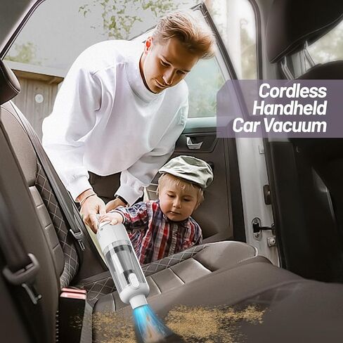 Cordless Handheld Car Vacuum Cleaner: 9000Pa Portable Car Vacuum with Powerful Suction Low Noise Rechargeable Dust Busters Wireless Hand Held Vacuum for Car Home Office Desktop Deep Cleaning (Black) in Saudi Arabia