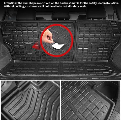 Xipoo Cargo Mat متوافق مع 2021-2024 Nissan Rogue Cargo Mat Backrest Mat Trunk بطانة بديلة لملحقات Nissan Rogue 2021-2024 (تناسب 2021-2024 Nissan Rogue، حصيرة الشحن + سجادات مسند الظهر) in Kuwait