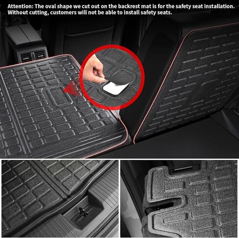 Xipoo Cargo Mat متوافق مع 2021-2024 Nissan Rogue Cargo Mat Backrest Mat Trunk بطانة بديلة لملحقات Nissan Rogue 2021-2024 (تناسب 2021-2024 Nissan Rogue، حصيرة الشحن + سجادات مسند الظهر) in Kuwait
