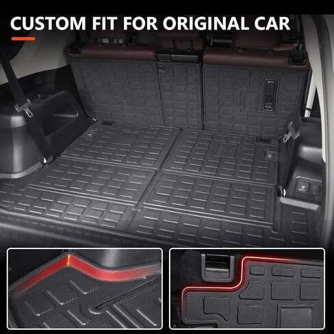 Xipoo Cargo Mat متوافق مع 2010-2024 Toyota 4Runner Cargo Mat 7 مقاعد مسند الظهر حصيرة TPE استبدال بطانة صندوق السيارة لملحقات Toyota 4Runner 2010-2024 (حصيرة صندوق السيارة + حصيرة مسند الظهر الثاني والثالث) in Kuwait