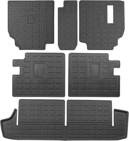 Xipoo Cargo Mat متوافق مع 2010-2024 Toyota 4Runner Cargo Mat 7 مقاعد مسند الظهر حصيرة TPE استبدال بطانة صندوق السيارة لملحقات Toyota 4Runner 2010-2024 (حصيرة صندوق السيارة + حصيرة مسند الظهر الثاني والثالث) in Kuwait